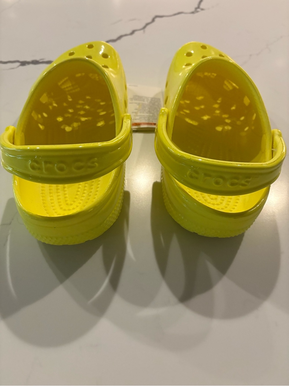 NWT Neon Yellow Crocs Clogs, W8, M5 Unisex - Picture 6 of 10